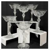 Tiffin Franciscan Cherokee Rose Sherbert Glasses