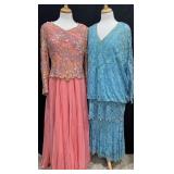 Vintage Blacktie Oleg Cassini Gown, Beaded Lace