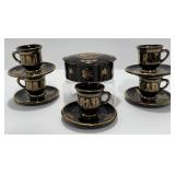 Vintage Greek Demitasse Cups & Saucers,Limoges Box