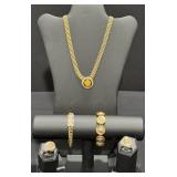 Versace Medusa Coin Bracelet, Costume Jewelry