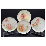 Vintage Hand-Painted Porcelain Floral Plates