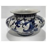Vintage Blue and White Chinese Vase