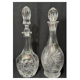 Vintage American Cut Crystal Decanters, Sherry