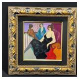 Itzchak Tarkay Evening Talk Embellish Serigraph
