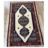 Vintage Bijar Kilim Hand Woven Wool Tribal Rug