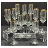 Vintage Gold Rim Wine Glasses