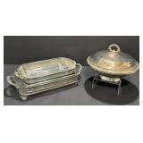 Silver Plate Casserole Servers,Rogers Covered Bowl