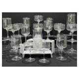 Lenox Moonspun Water Goblets, Sherbet Glasses