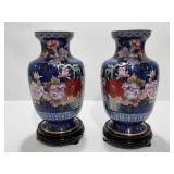 Pair of Large Chinese Cloisonne Vases