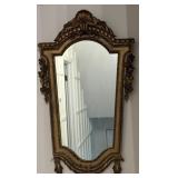 Antique English Carved Gilt Rococo Wall Mirror