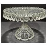 Fostoria American Cubist Pedestal Round Cake Stand