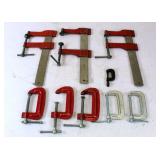 (3) Bar Clamps & (6) C-Clamps
