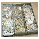 (3) Containers of Nuts, Flat & Lock Washers