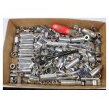 Box of Misc Sockets, Ratchets & Extensions