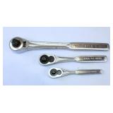 (3) Craftsman Ratchets, 1/4", 3/8" & 1/2" Drive