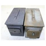 (2) Metal Ammo Boxes