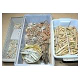 (3) Containers of Chain, Screws & Bolts