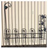 (3) Metal Yard Deco Pieces