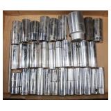 Box of Misc 1/2" Drive Deep Sockets