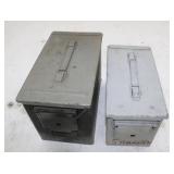 (2) Metal Ammo Boxes