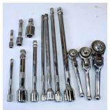 Flex Head Ratchets, 1/4", 3/8" & 1/2" Extensions