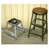 (2) Metal Stools