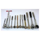 (12) 1/4", 3/8", 1/2" Drive Ratchets