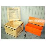 (2) Wooden Cargo Box