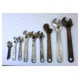 (9) Adjustable Wrenches
