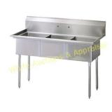 Turbo Air TSA-3-N - 3 Compartment Sink Turbo Air TSA-3-N - 3 Compartment Sink