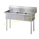 Turbo Air TSA-3-N - 3 Compartment Sink