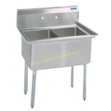 BK Resources BKS-2-1620-12 - 2 Compartment Sink