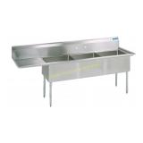 BK Resource BKS-3-1620-12-18L -3 Compartment Sink BK Resource BKS-3-1620-12-18L -3 Compartment Sink
