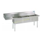 BK Resource BKS-3-1620-12-18L -3 Compartment Sink