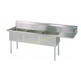 BK Resources BKS-3-1620-12-18R -3 Compartment Sink