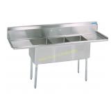 BK Resources BKS-3-1824-14-18T -3 Compartment Sink BK Resources BKS-3-1824-14-18T -3 Compartment Sink