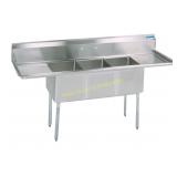 BK Resources BKS-3-1824-14-18T -3 Compartment Sink