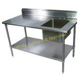 BK Resources BKPT-3072S-R - Stainless Prep Table