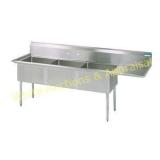 BK Resources BKS-3-15-14-15R - 3 Compartment Sink