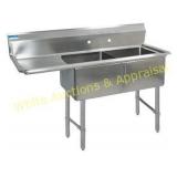 BK Resources BKS6-2-24-14-24LS -2 Compartment Sink BK Resources BKS6-2-24-14-24LS -2 Compartment Sink