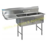 BK Resources BKS6-2-24-14-24LS -2 Compartment Sink