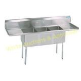 BK Resources BKS-3-2030-12-20T -3 Compartment Sink BK Resources BKS-3-2030-12-20T -3 Compartment Sink