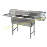 BK Resources BKS6-2-24-14-24TS -2 Compartment Sink BK Resources BKS6-2-24-14-24TS -2 Compartment Sink