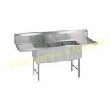 BK Resources BKS6-3-1824-14-18TS - 3 Comp Sink BK Resources BKS6-3-1824-14-18TS - 3 Comp Sink
