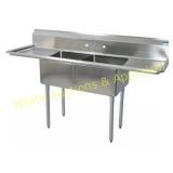 BK Resources BKS-2-24-14-24T - 2 Compartment Sink BK Resources BKS-2-24-14-24T - 2 Compartment Sink