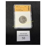 1985 'S' Washington Quarter Graded MS70