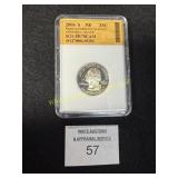 2009 'S' - 90% Silver Quarter Graded PR70CAM