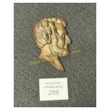 Cast Iron Abe Lincoln Bust - Great Shape - 119.5 g