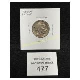Buffalo Nickel - 1935 - Better Shape - Full Horn