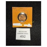 1961 'P' - Lincoln Cent - Smoking Pipe Stamp